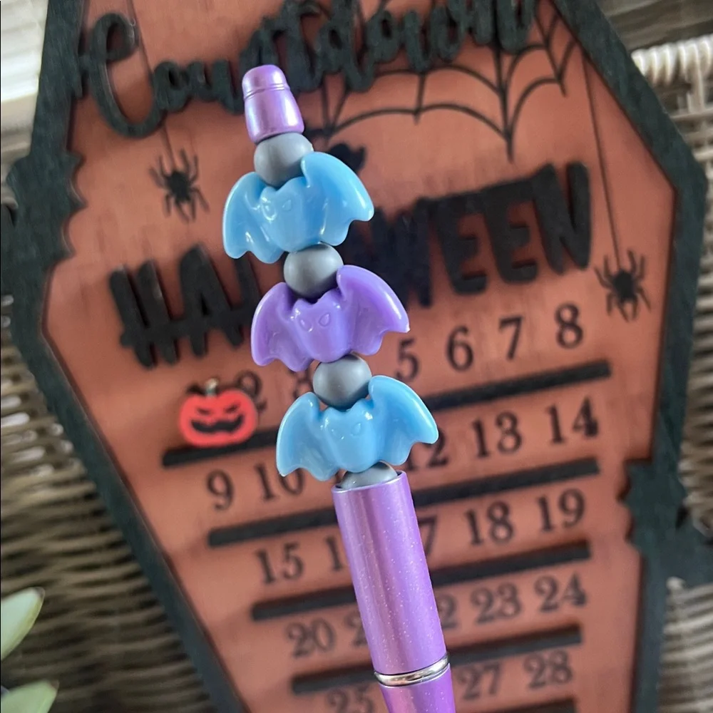 Purple and Blue Bat Pen